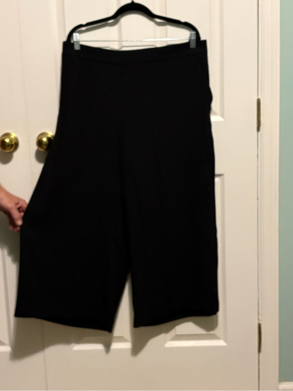 Nine West Black Wide-Leg Crop Pants